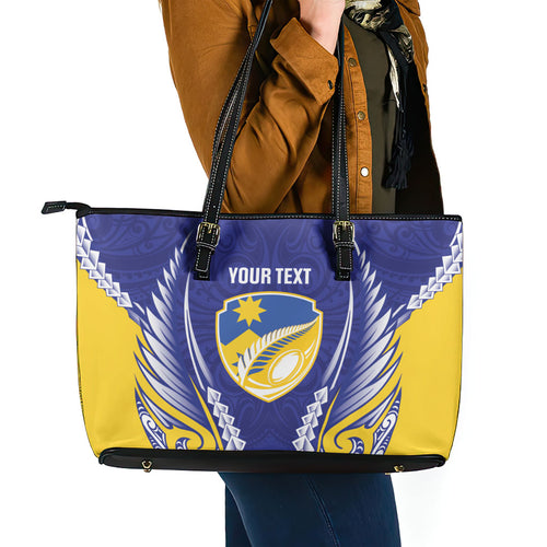 Otago 2026 Rugby Custom Leather Tote Bag NZ Maori Silver Fern