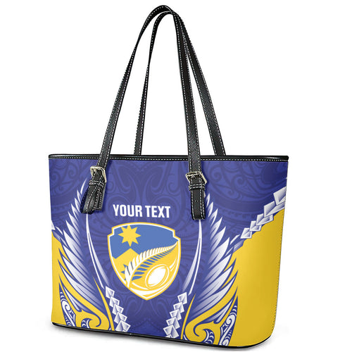 Otago 2026 Rugby Custom Leather Tote Bag NZ Maori Silver Fern