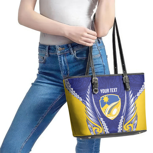 Otago 2026 Rugby Custom Leather Tote Bag NZ Maori Silver Fern