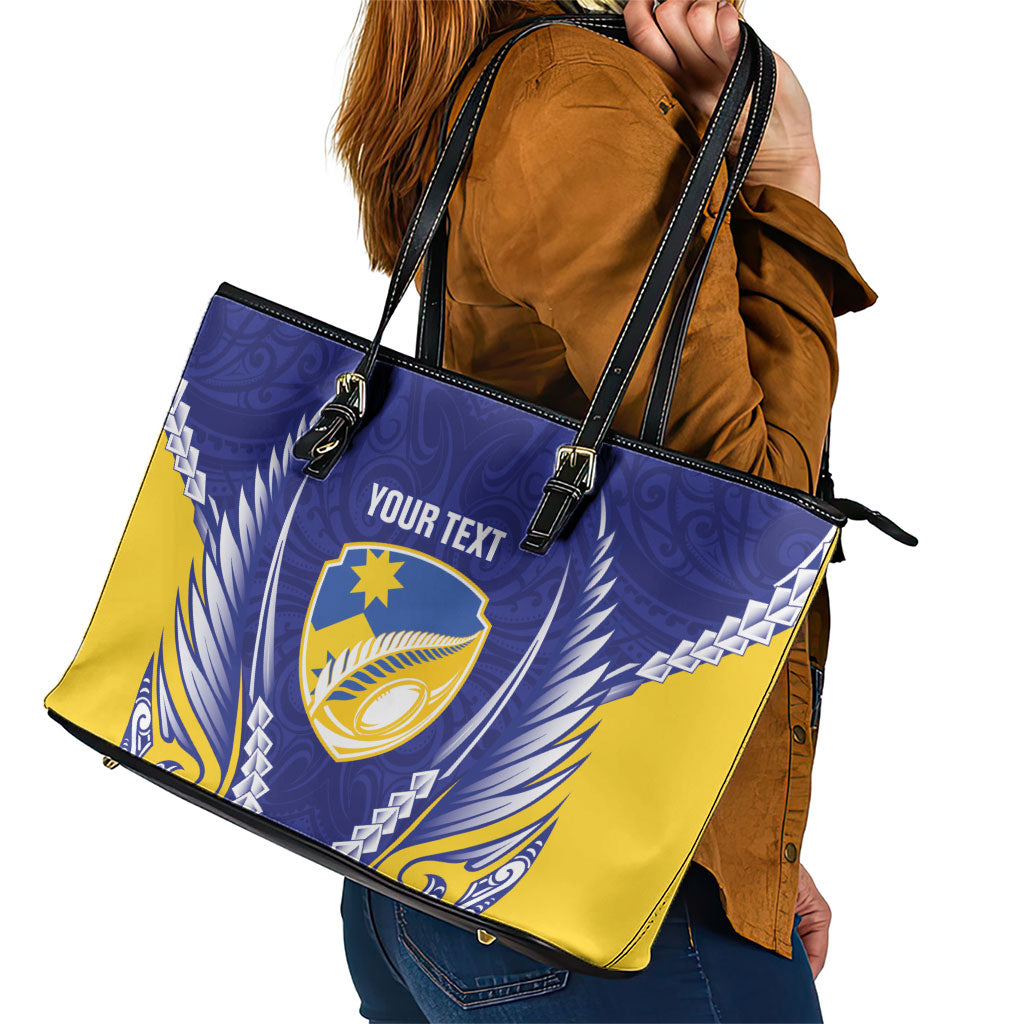 Otago 2026 Rugby Custom Leather Tote Bag NZ Maori Silver Fern