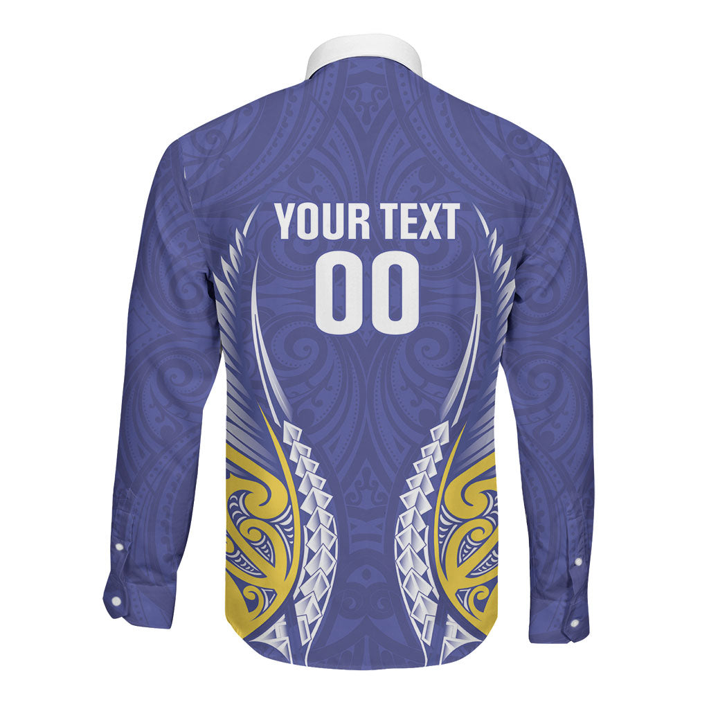 Otago 2026 Rugby Custom Long Sleeve Button Shirt NZ Maori Silver Fern