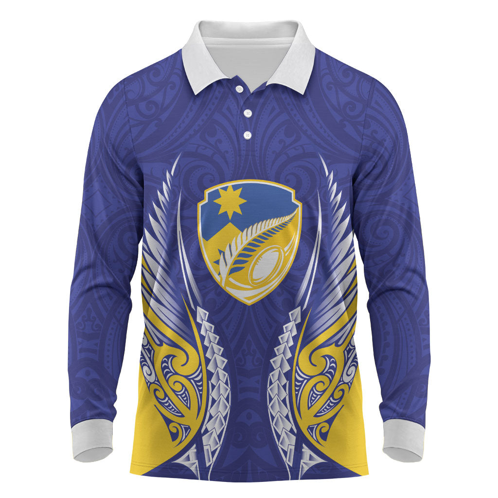 Otago 2026 Rugby Custom Long Sleeve Polo Shirt NZ Maori Silver Fern