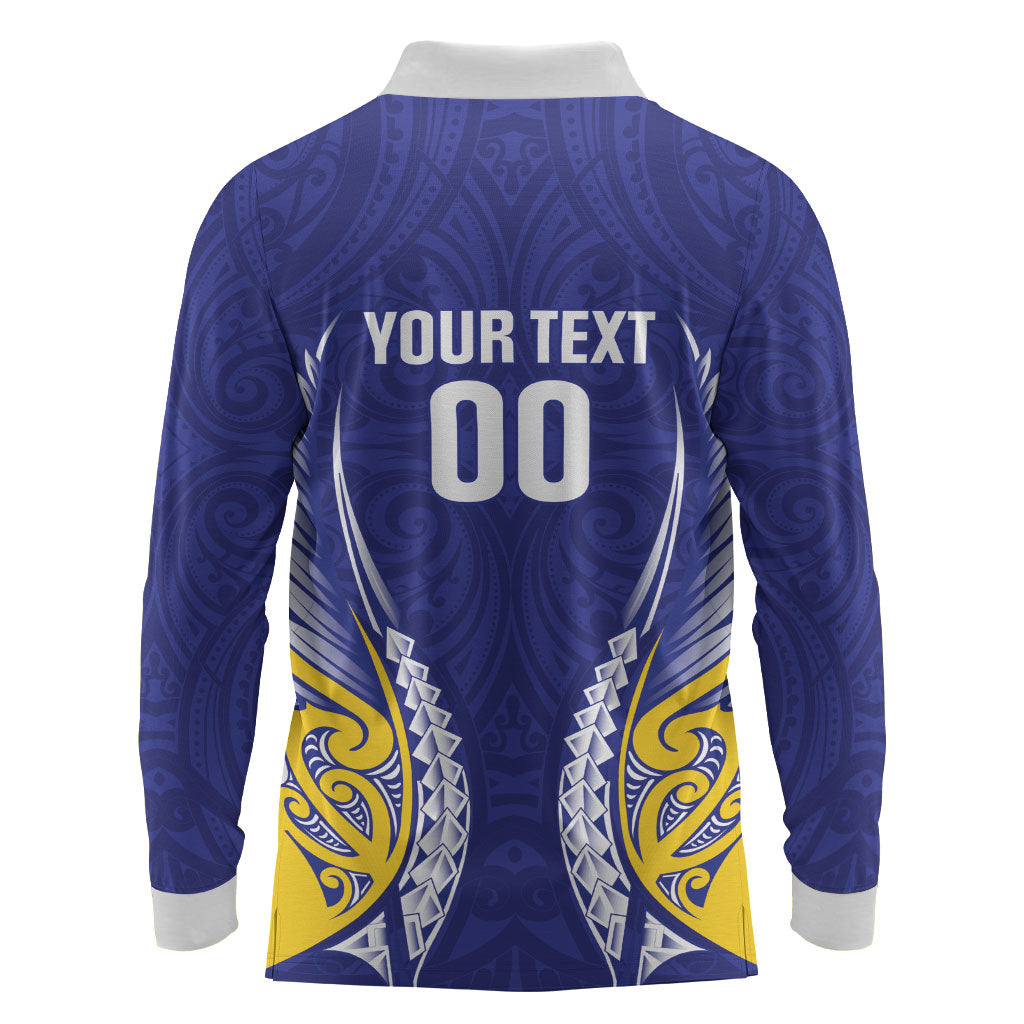 Otago 2026 Rugby Custom Long Sleeve Polo Shirt NZ Maori Silver Fern