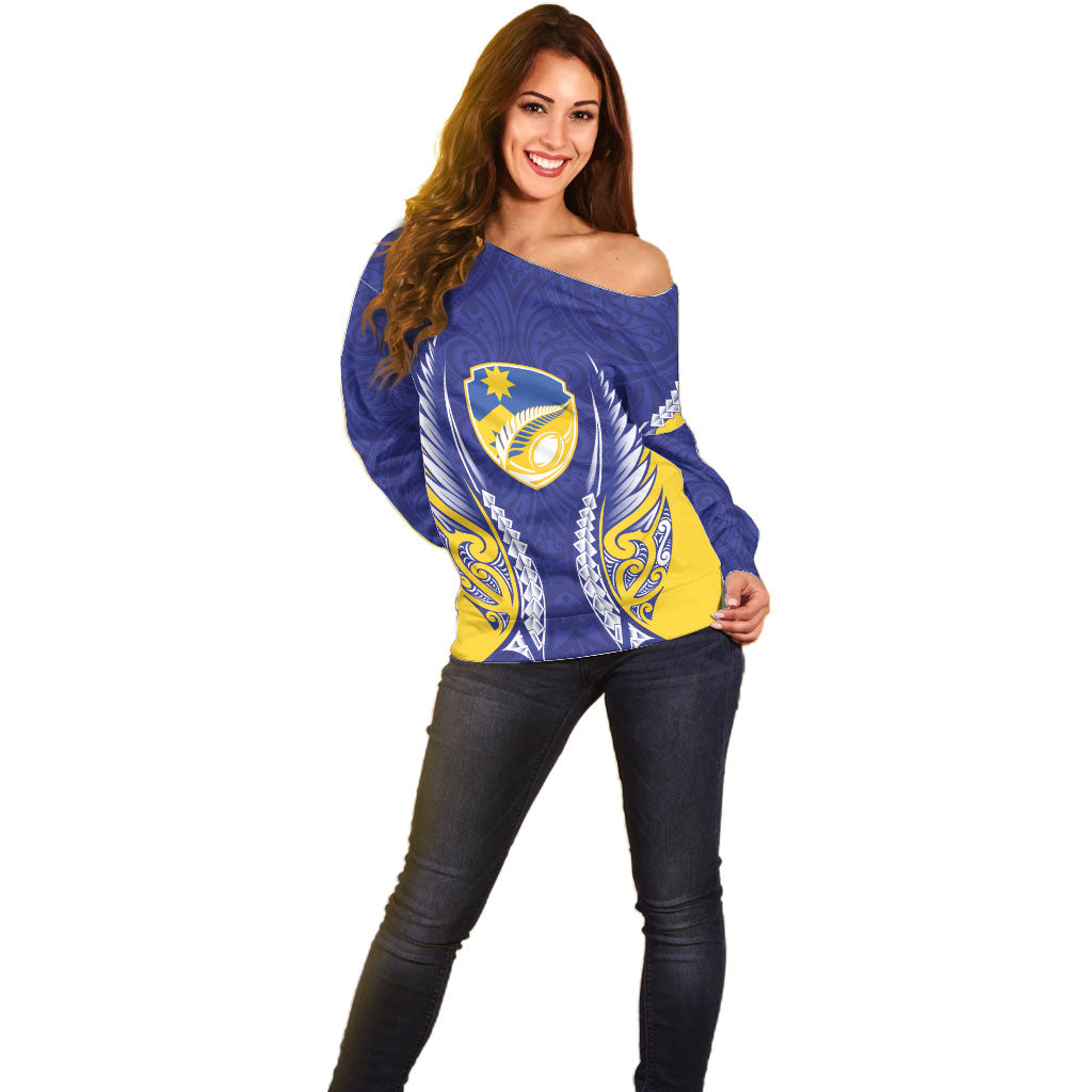 Otago 2026 Rugby Custom Off Shoulder Sweater NZ Maori Silver Fern