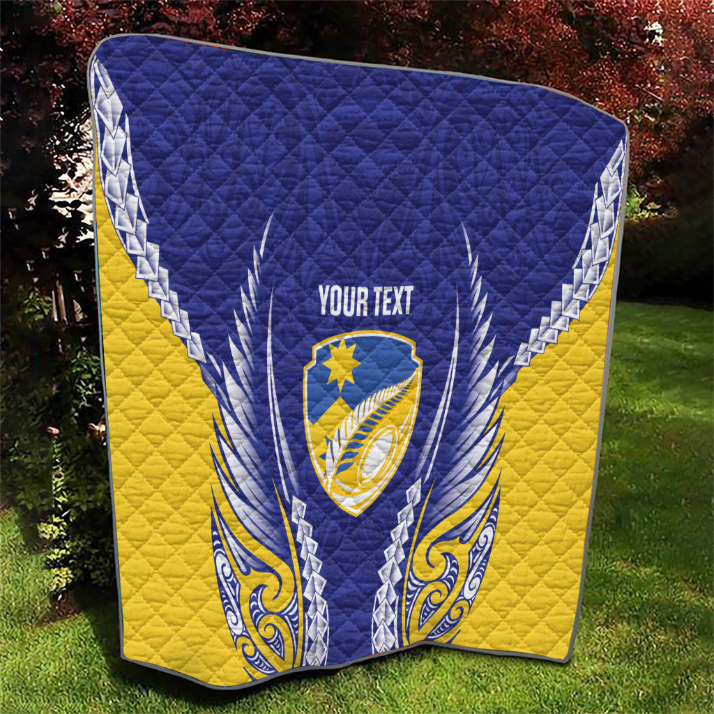 Otago 2026 Rugby Custom Quilt NZ Maori Silver Fern