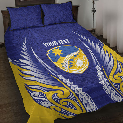 Otago 2026 Rugby Custom Quilt Bed Set NZ Maori Silver Fern