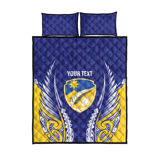 Otago 2026 Rugby Custom Quilt Bed Set NZ Maori Silver Fern