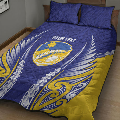 Otago 2026 Rugby Custom Quilt Bed Set NZ Maori Silver Fern