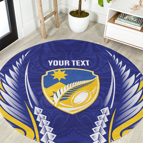 Otago 2026 Rugby Custom Round Carpet NZ Maori Silver Fern