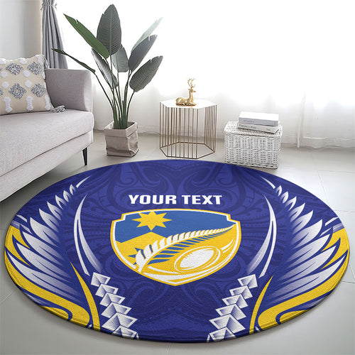 Otago 2026 Rugby Custom Round Carpet NZ Maori Silver Fern