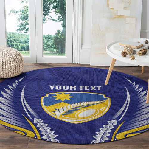 Otago 2026 Rugby Custom Round Carpet NZ Maori Silver Fern