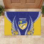 Otago 2026 Rugby Custom Rubber Doormat NZ Maori Silver Fern
