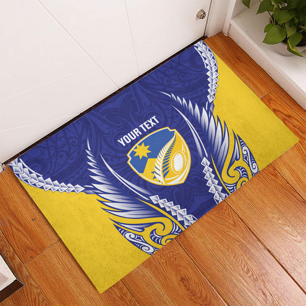 Otago 2026 Rugby Custom Rubber Doormat NZ Maori Silver Fern