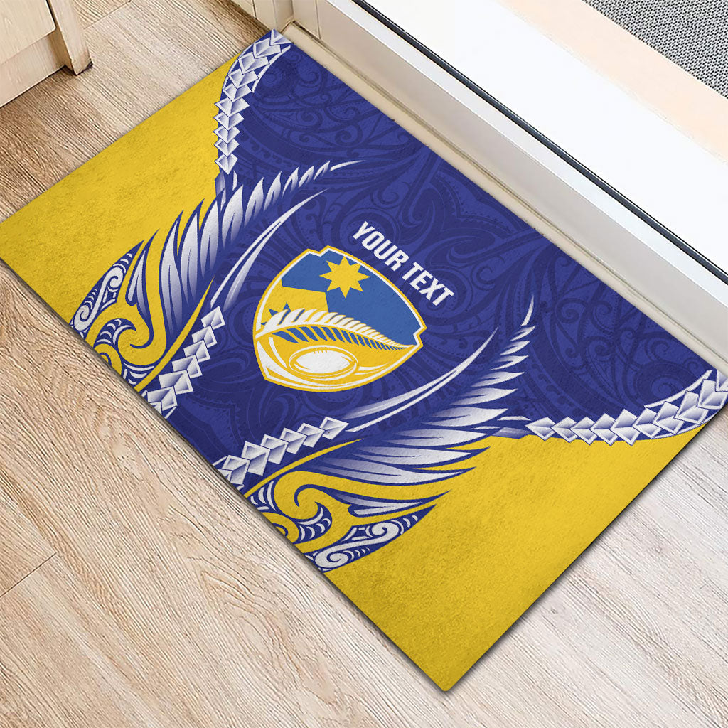 Otago 2026 Rugby Custom Rubber Doormat NZ Maori Silver Fern