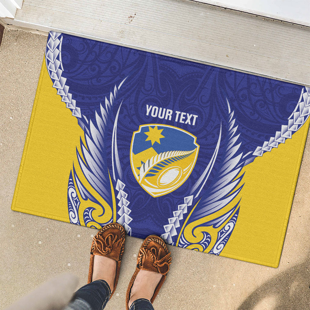 Otago 2026 Rugby Custom Rubber Doormat NZ Maori Silver Fern
