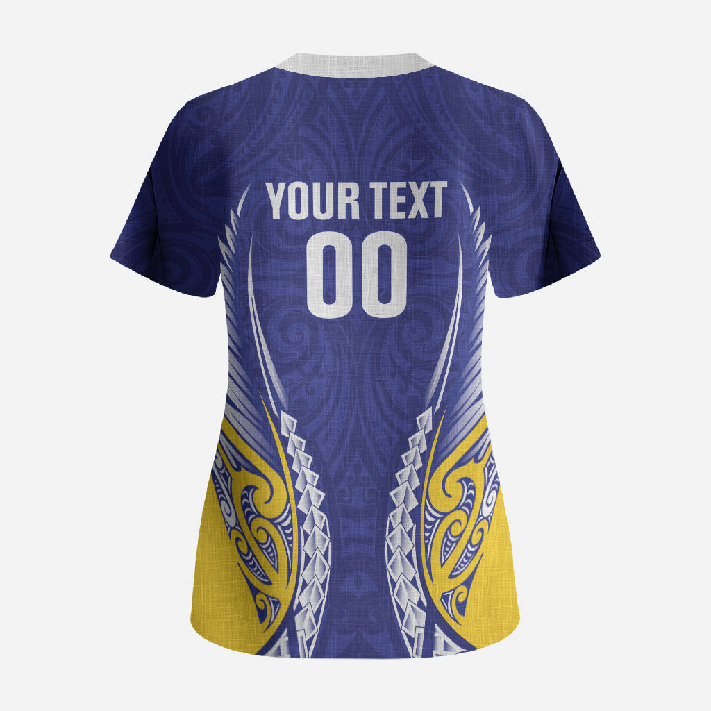 Otago 2026 Rugby Custom Scrub Top NZ Maori Silver Fern