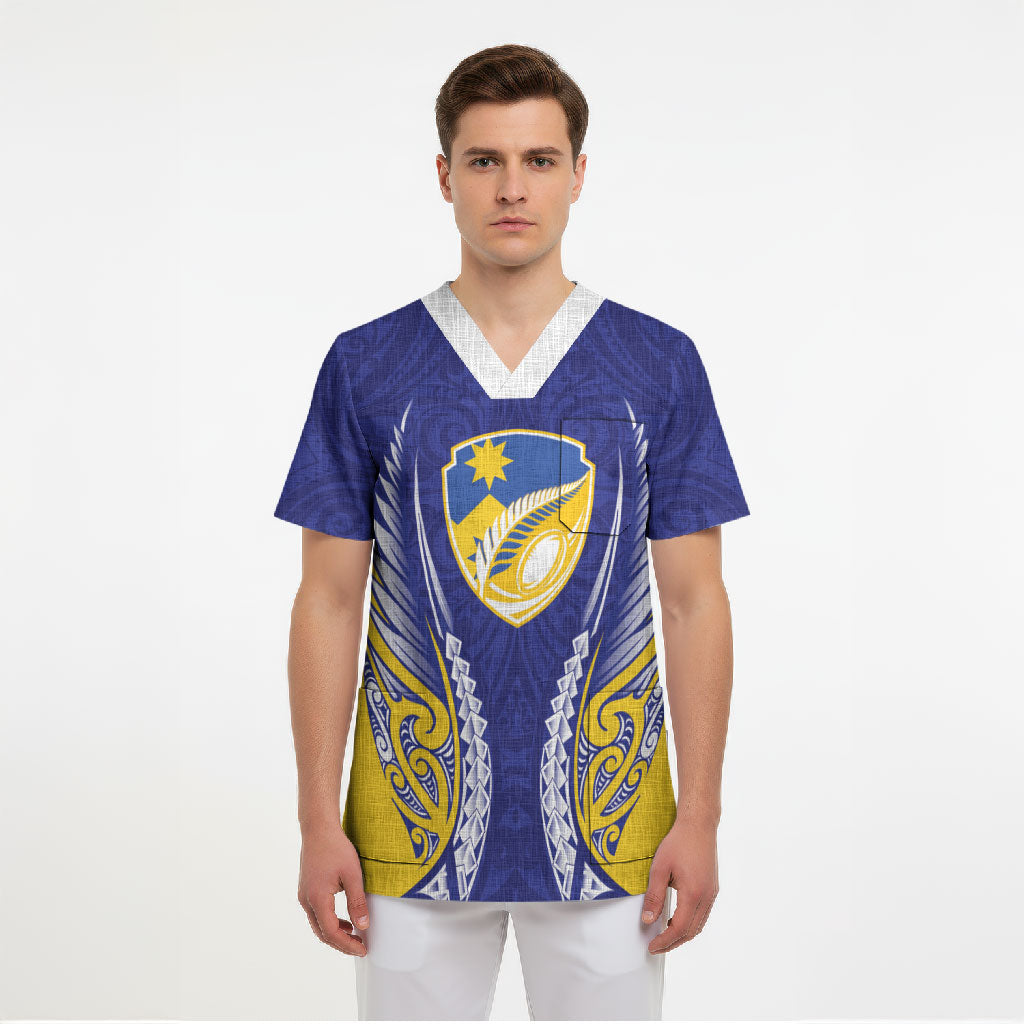 Otago 2026 Rugby Custom Scrub Top NZ Maori Silver Fern