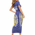 Otago 2026 Rugby Custom Short Sleeve Bodycon Dress NZ Maori Silver Fern LT14