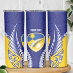 Otago 2026 Rugby Custom Skinny Tumbler NZ Maori Silver Fern