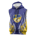Otago 2026 Rugby Custom Sleeveless Zip Hoodie NZ Maori Silver Fern