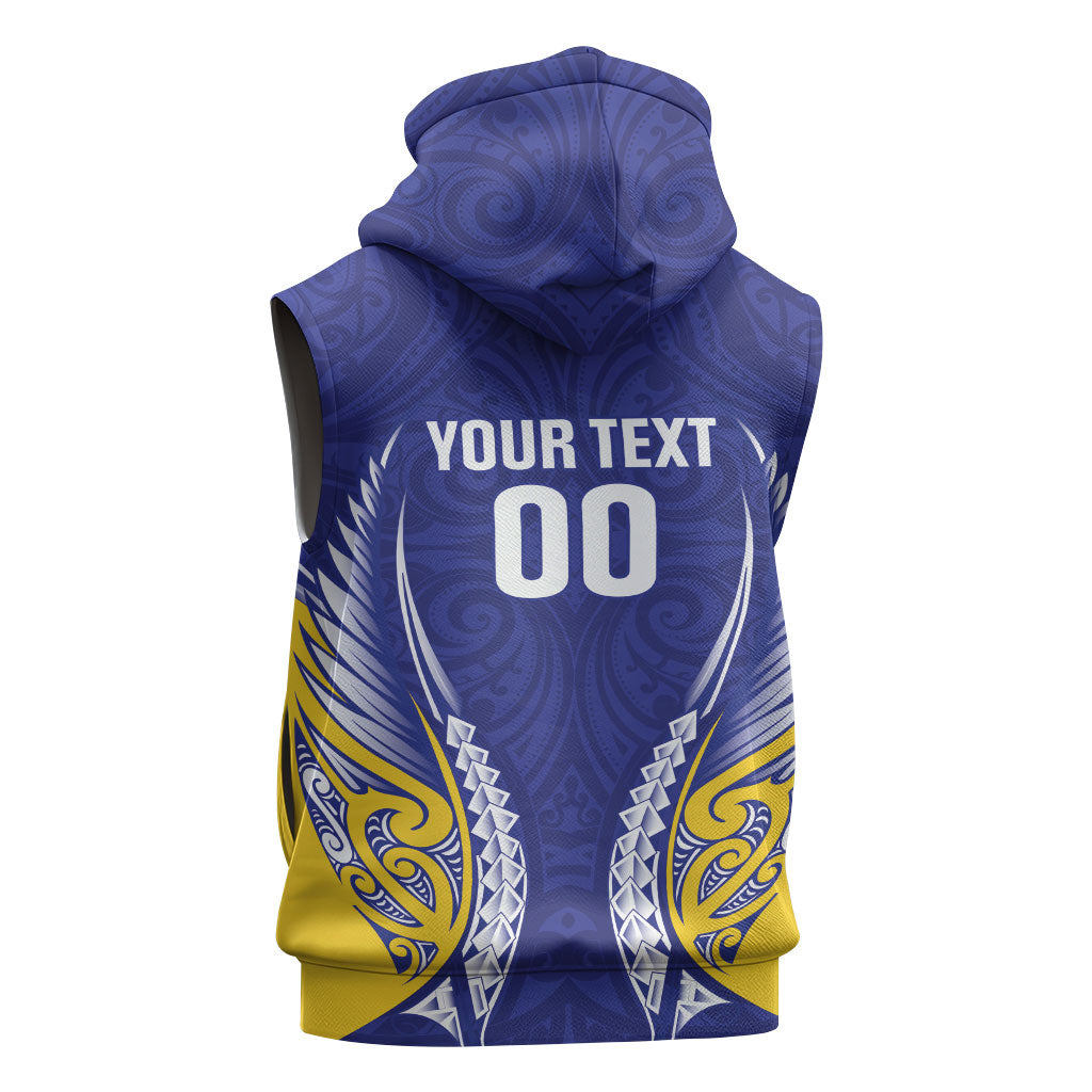 Otago 2026 Rugby Custom Sleeveless Zip Hoodie NZ Maori Silver Fern