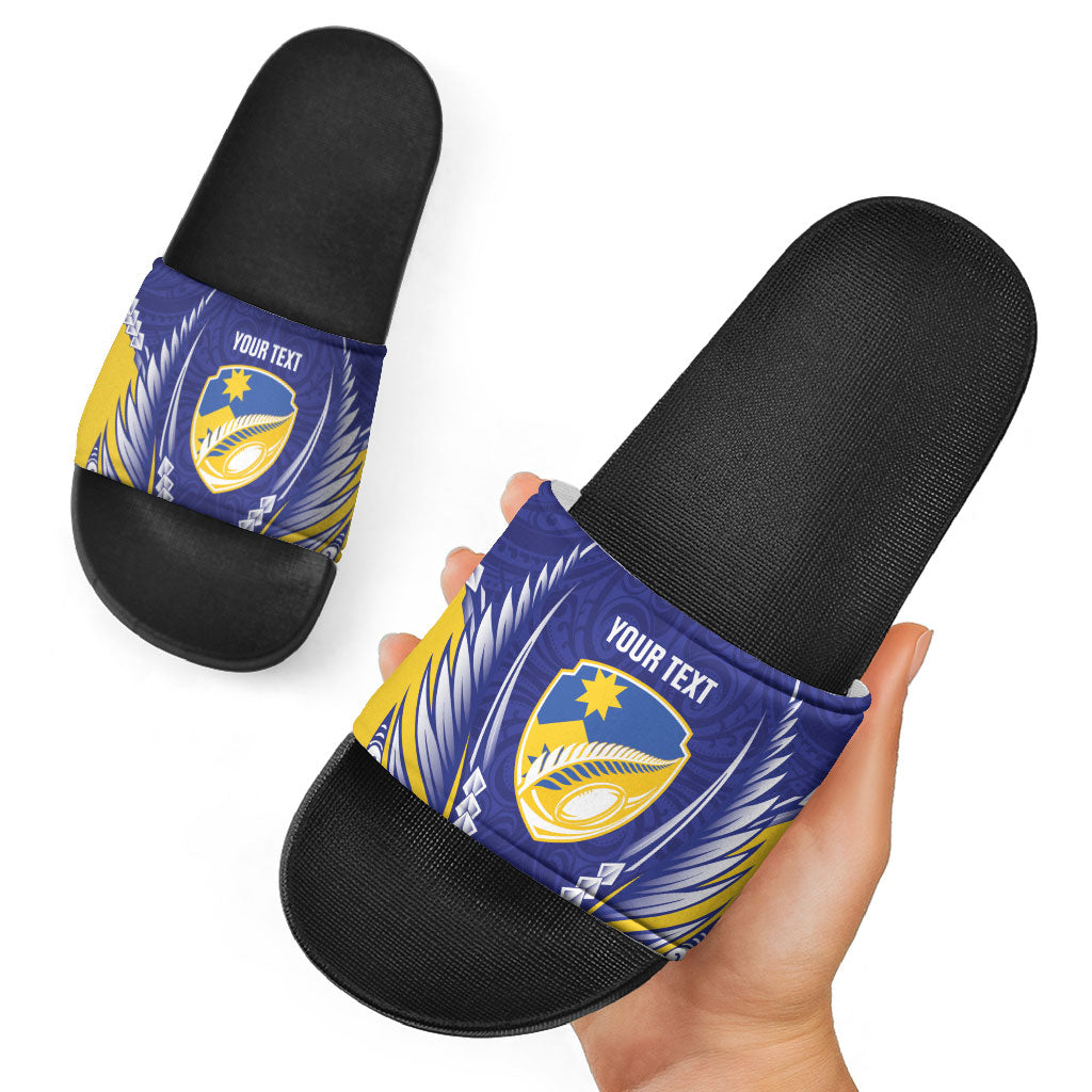 Otago 2026 Rugby Custom Slide Sandals NZ Maori Silver Fern