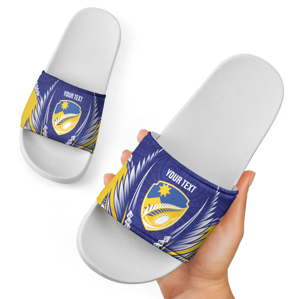 Otago 2026 Rugby Custom Slide Sandals NZ Maori Silver Fern