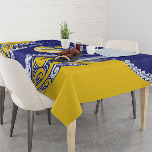 Otago 2026 Rugby Custom Tablecloth NZ Maori Silver Fern