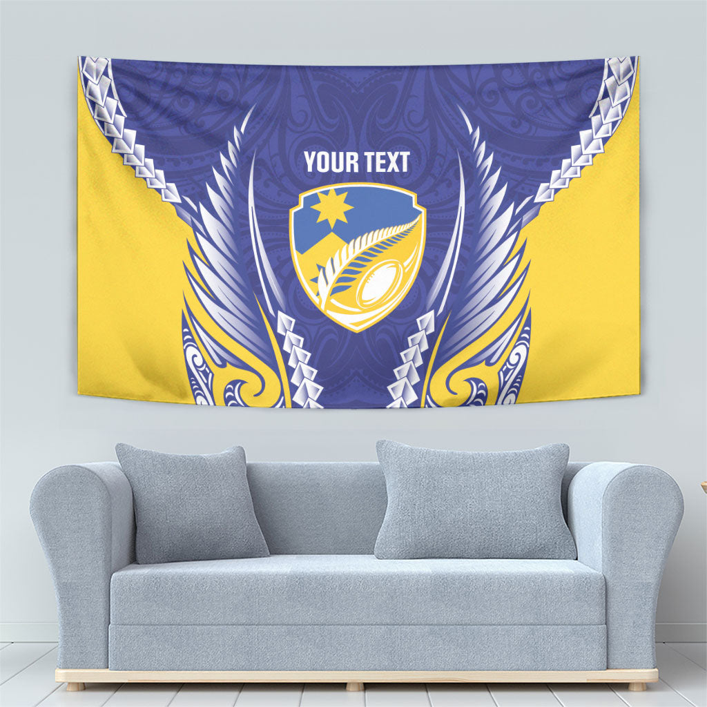 Otago 2026 Rugby Custom Tapestry NZ Maori Silver Fern
