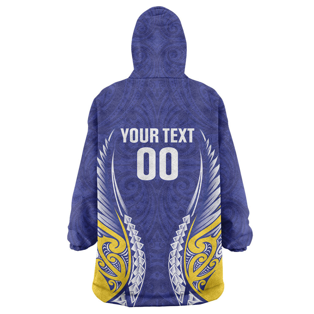 Otago 2026 Rugby Custom Wearable Blanket Hoodie NZ Maori Silver Fern