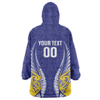 Otago 2026 Rugby Custom Wearable Blanket Hoodie NZ Maori Silver Fern