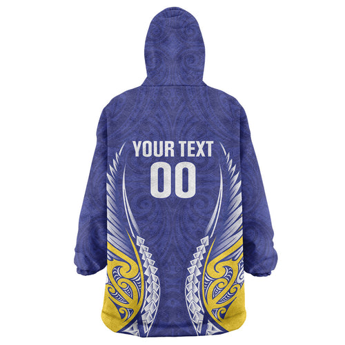 Otago 2026 Rugby Custom Wearable Blanket Hoodie NZ Maori Silver Fern
