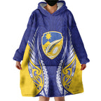 Otago 2026 Rugby Custom Wearable Blanket Hoodie NZ Maori Silver Fern