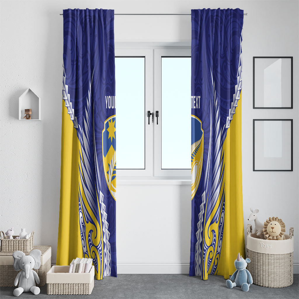 Otago 2026 Rugby Custom Window Curtain NZ Maori Silver Fern