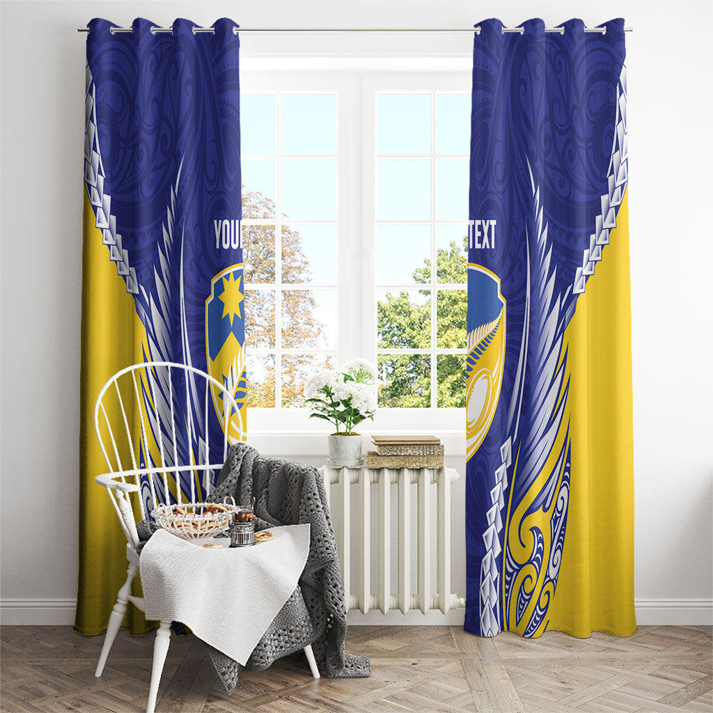 Otago 2026 Rugby Custom Window Curtain NZ Maori Silver Fern