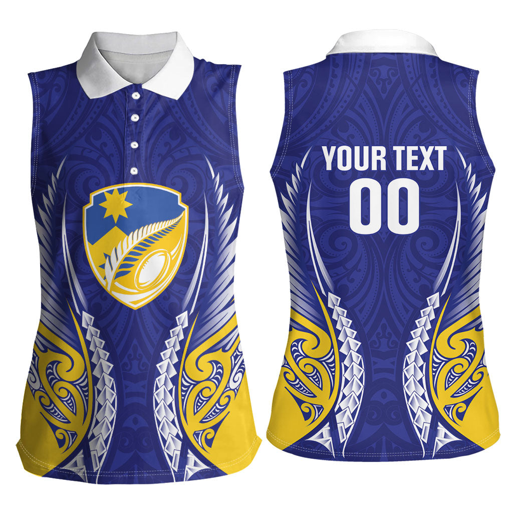 Otago 2026 Rugby Custom Women Sleeveless Polo Shirt NZ Maori Silver Fern
