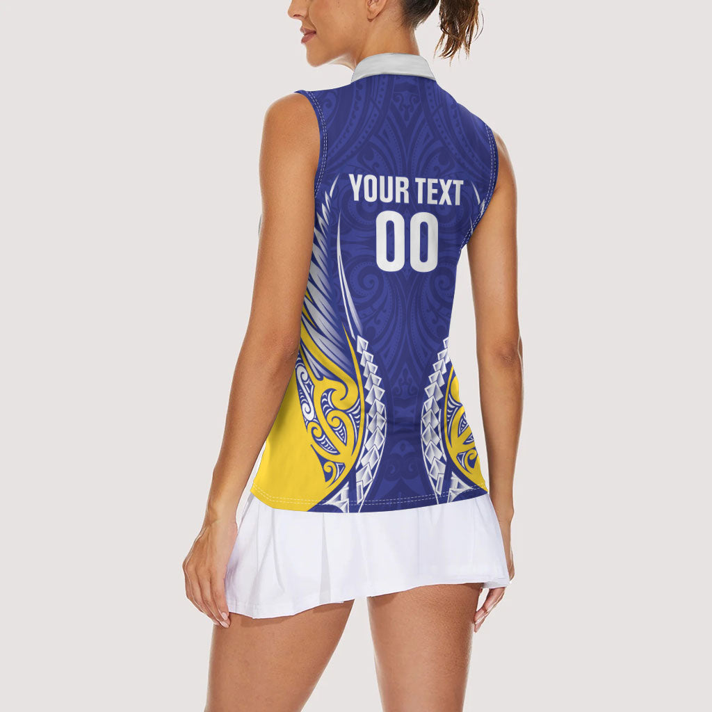 Otago 2026 Rugby Custom Women Sleeveless Polo Shirt NZ Maori Silver Fern