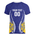 Otago 2026 Rugby Custom Women V-Neck T-Shirt NZ Maori Silver Fern