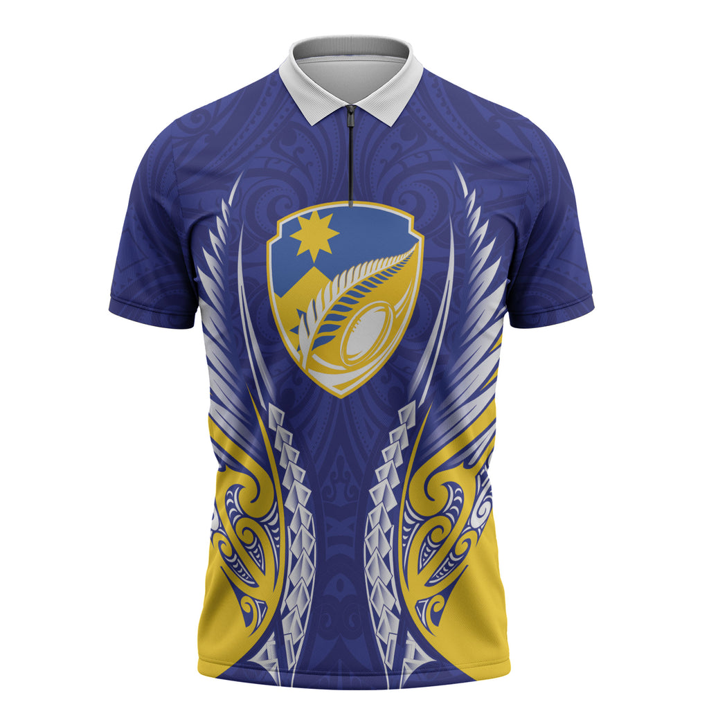 Otago 2026 Rugby Custom Zipper Polo Shirt NZ Maori Silver Fern