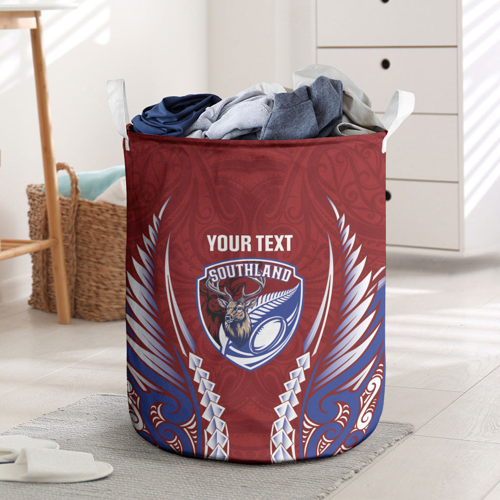 Southland 2026 Rugby Custom Laundry Basket NZ Maori Silver Fern