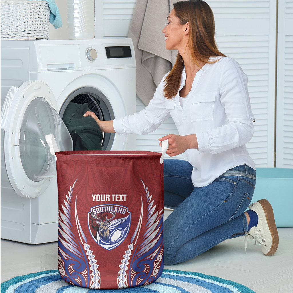 Southland 2026 Rugby Custom Laundry Basket NZ Maori Silver Fern