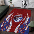 Southland 2026 Rugby Custom Area Rug NZ Maori Silver Fern