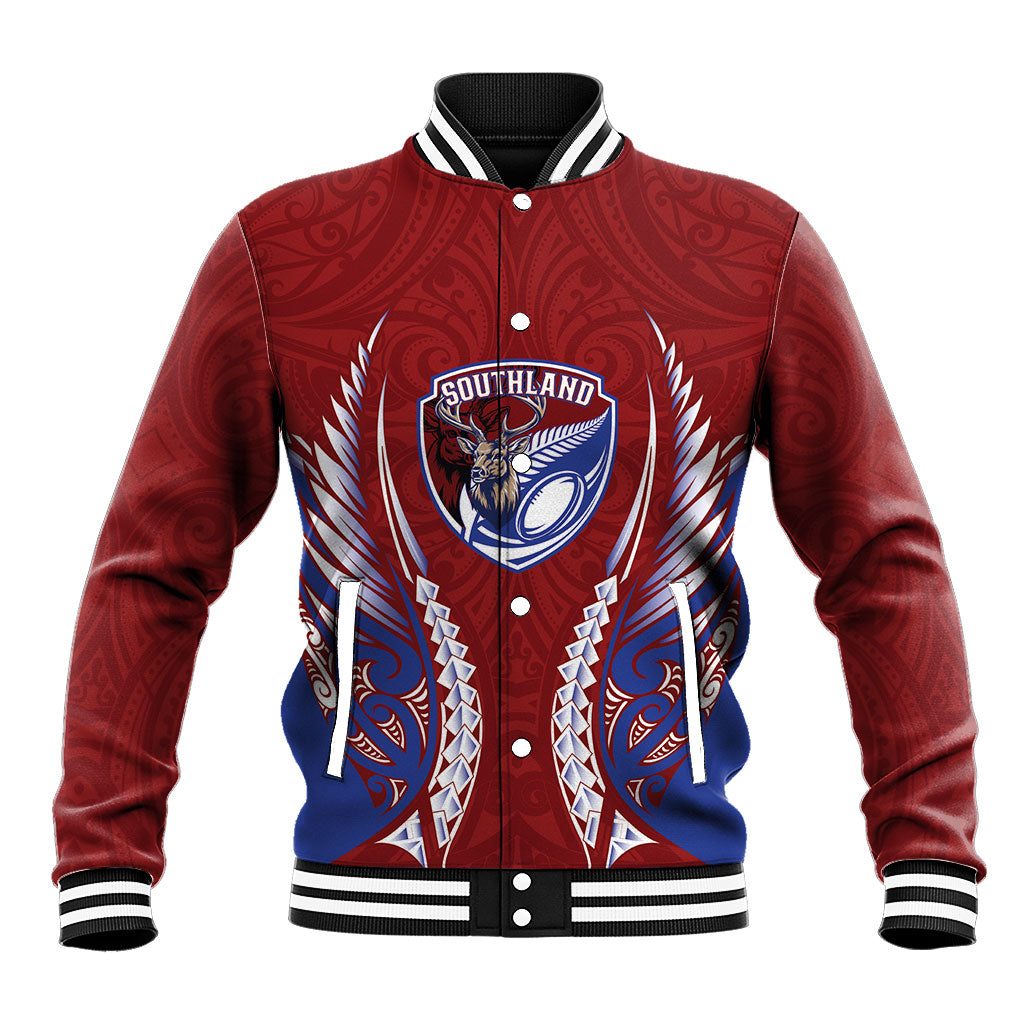 Southland 2026 Rugby Custom Baseball Jacket NZ Maori Silver Fern