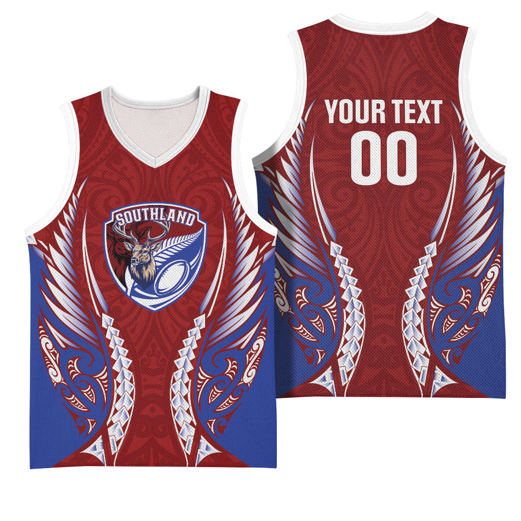 Southland 2026 Rugby Custom Basketball Jersey NZ Maori Silver Fern