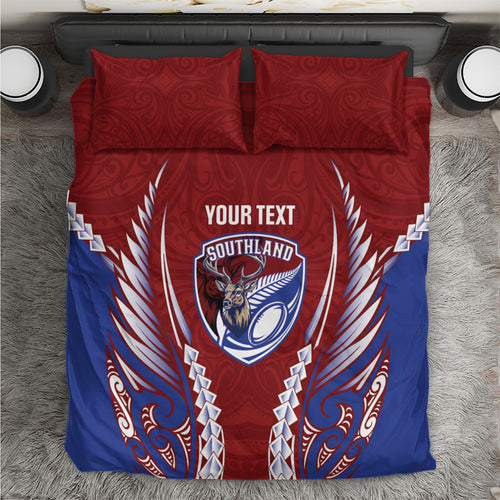 Southland 2026 Rugby Custom Bedding Set NZ Maori Silver Fern