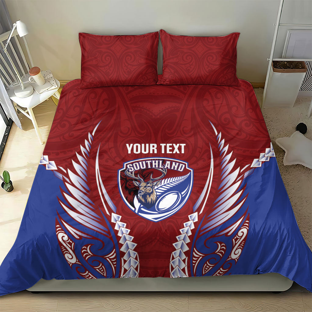 Southland 2026 Rugby Custom Bedding Set NZ Maori Silver Fern