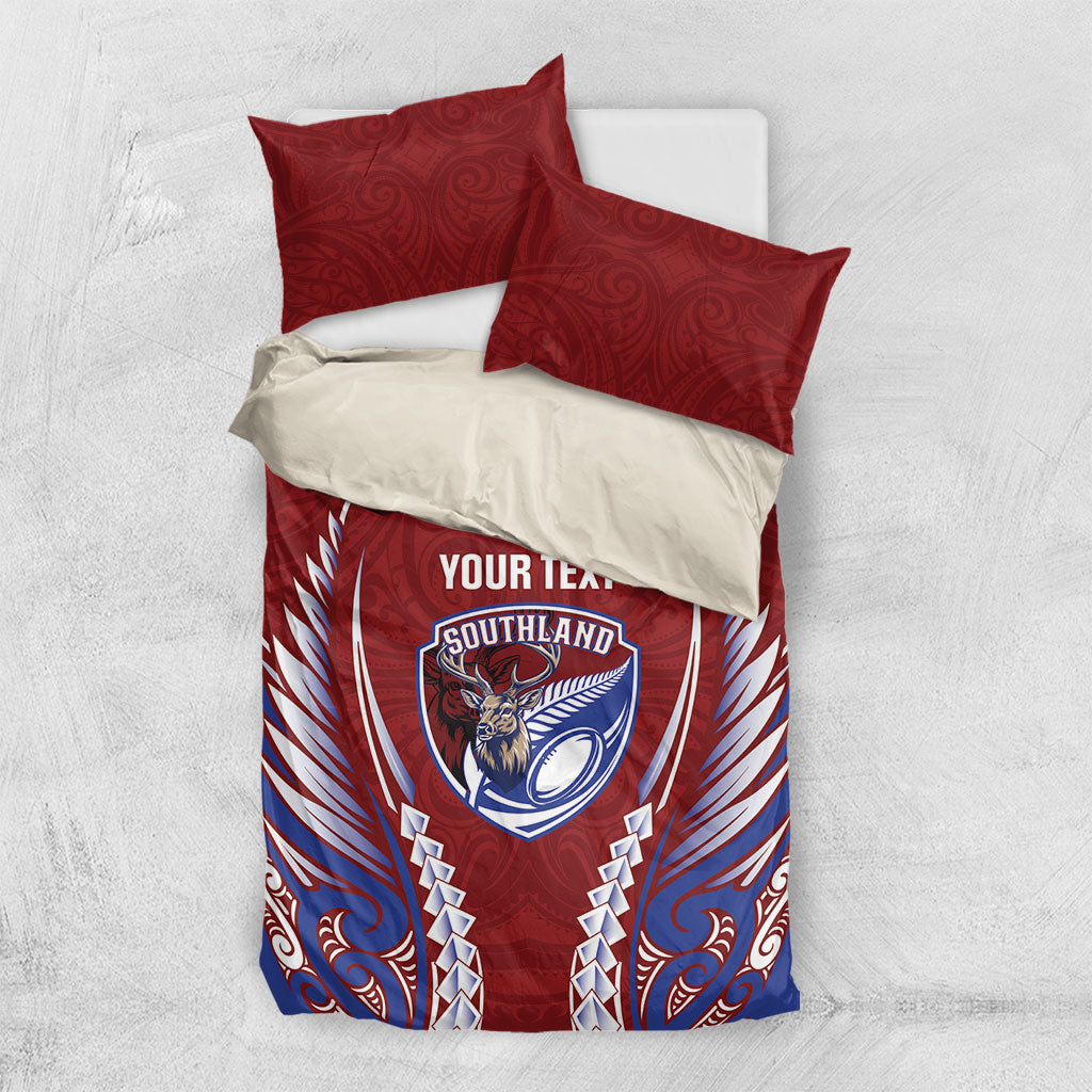 Southland 2026 Rugby Custom Bedding Set NZ Maori Silver Fern