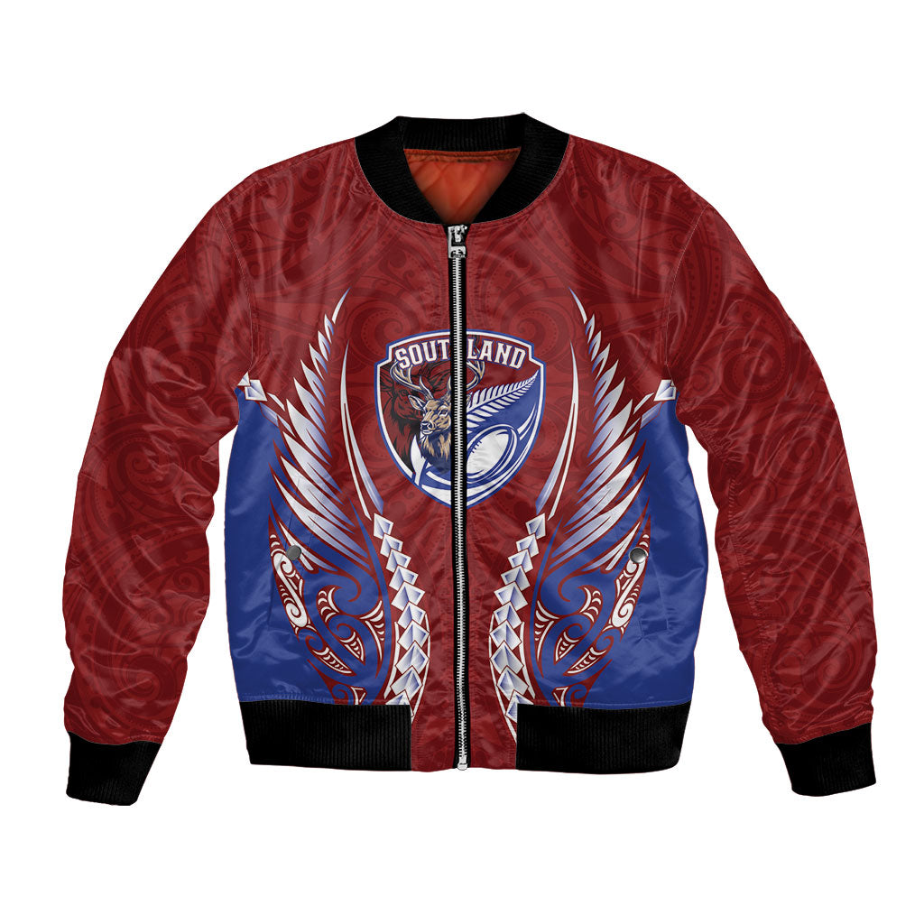 Southland 2026 Rugby Custom Bomber Jacket NZ Maori Silver Fern
