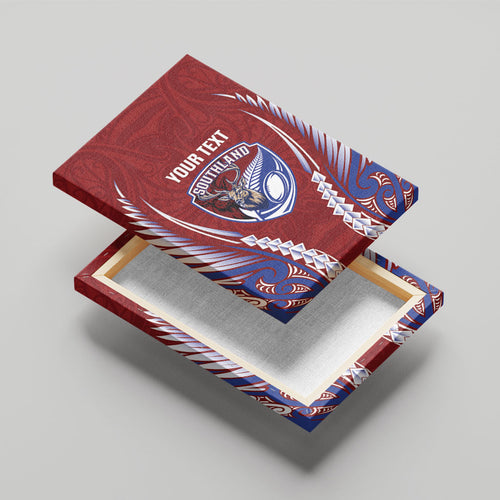 Southland 2026 Rugby Custom Canvas Wall Art NZ Maori Silver Fern