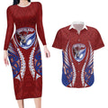 Southland 2026 Rugby Custom Couples Matching Long Sleeve Bodycon Dress and Hawaiian Shirt NZ Maori Silver Fern
